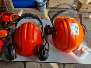 2 x Husqvarna Chainsaw Helmets