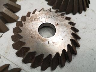 9x Assorted Milling Gear & Bevel Cutters