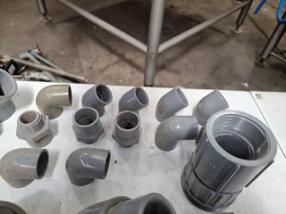 Large Assortment of 30 PVC Pipe Fittings