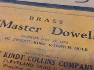 100x Vintage Antique Pattern Makers Brass Master Dowels, Size 5