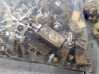 Assorted Brass Terminal Blocks, Nuts, Washers, Bulk Lots