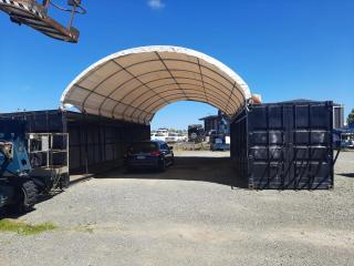 40" Container Shelter with Two Open Containers