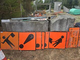 9 x Road Works Signs 