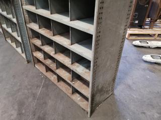 3x Metal Workshop Pigeon Hole Storage Units