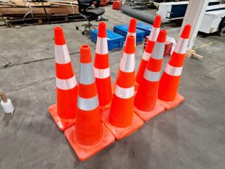8x Orange Safety Cones