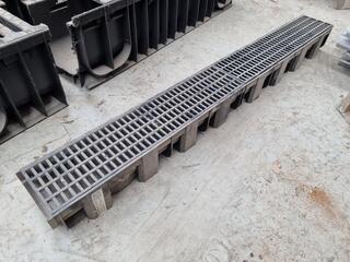 Assorted Outdoor Drainage Gutter Assemblies