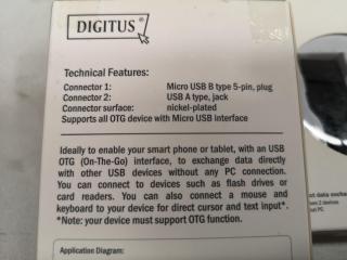 13x Digitus Micro USB to USB A Adapter OTG Cables