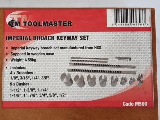 TOOLMASTER Imperial Broach Keyway Set