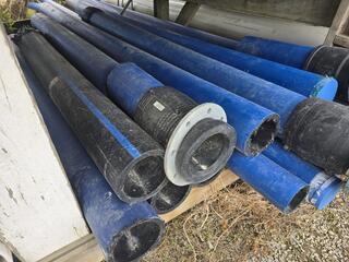 Assorted Blue Poly Pipe Sections