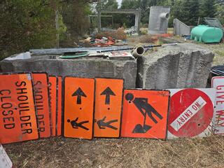 9 x Road Works Signs 