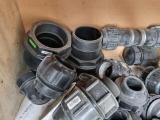 Assorted PVC & Brass Pipe Fittings, Couplings, & More
