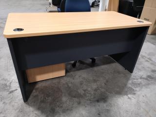 Office Desk Workstation w/ Mobile Drawer & Chair