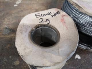 2x Spools of Steel Sizmic Wire, 5mm & 2.5mm Diameters