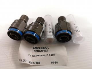 Assorted Souriau & Amphenol Socapex Cabling Connectors
