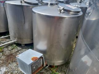 Single Skin Stainless Steel Tank 1000L