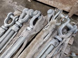 12x Large Galvanized Jaw / Jaw Turnbuckles