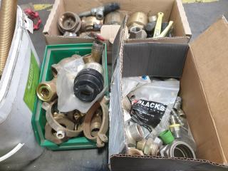 Large Lot of Brass and Copper Pipe Fittings