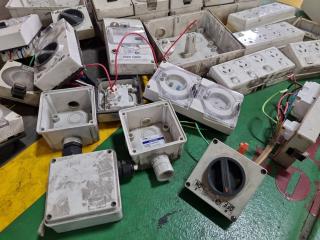 Assorted 3-Phase & Single Phase Switches, Breakers, Plugs, & More