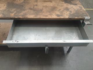 Steel Framed Workbench with Vice