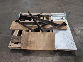 Pallet of Assorted Shelving Brackets and Parts