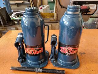 2x 12-Ton Welded Bottle Jacks by The Tool Shed