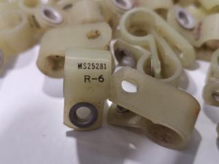 70x Aviation Plastic Loop Clamps for Wire Support Type MS25281 R6