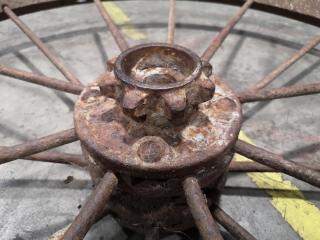 Antique Iron Wagon Wheel