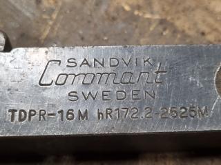3x Sandvick Coromant Lathe Turning Tools, 25x25mm Size