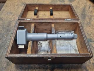 Mitutoyo 3-Point Internal Micrometer 368-741, 62-75mm w/ Setting Ring