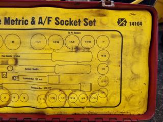 Sidchrome 1/2" Drive Socket Set, Metric & Imperial Sizes