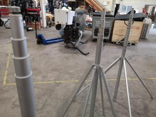 3x 5300mm Tall Extendable Aluminium Poles w/ Support Legs