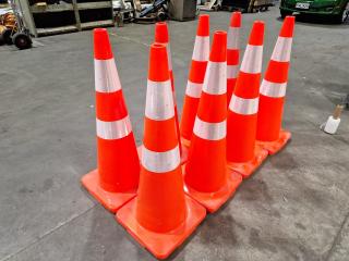 8x Orange Safety Cones