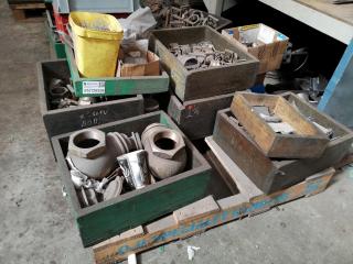 3x Pallets of Assorted Brass & Steel Fittings, Parts, Components