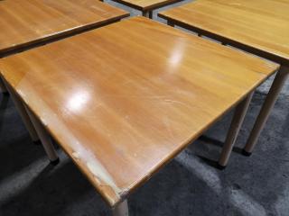 5x Wood Topped Cafe Tables