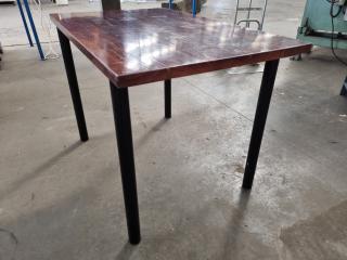 Wood Topped Cafe Table