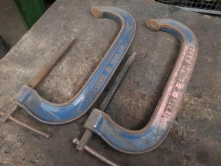 2x Vintage Record 300mm G-Clamps