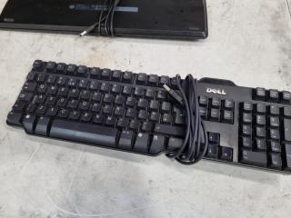 4x Cordless & Corded Keyboards + 1x Mouse by HP and Dell