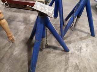 3x Heavy Duty Workshop Material Support Stands