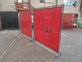 Pair of Mobile Welding Screens