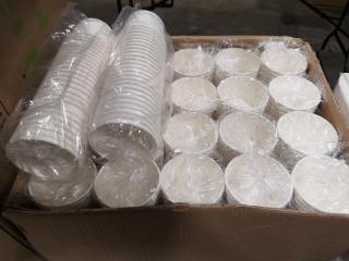 Assorted Restaurant Supplies, Servettes, Paper Cups, Straws, Trays & More