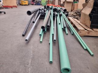 Large Assortment of Plastic/Polyethylene Pipe Lengths