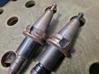 2x Laip BT40 Tool Holders w/ Morse Taper Drills