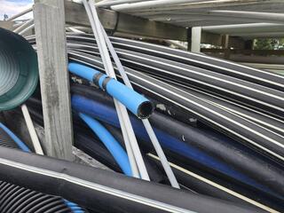 Assorted Plastic Pipe Lengths