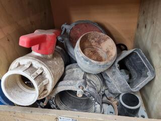 Assorted Heavy Steel Pipe Fittings, Couplings