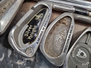 10x Assorted Golf Irons, Driver, Putter