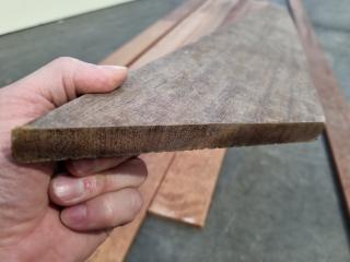 7x Assorted Dark Hardwood Boards