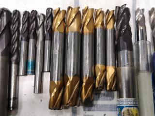 43x Assorted Ball, Square, & Finishing End Mill Bits