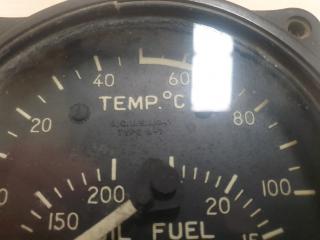 Aircraft Temperature and Fuel Pressure Gauge