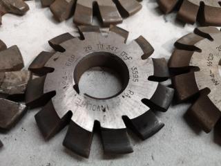 8x Assorted Involute Gear Mill Cutters