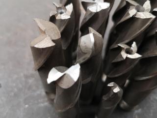 17x Assorted End Mills & Thread Tapers